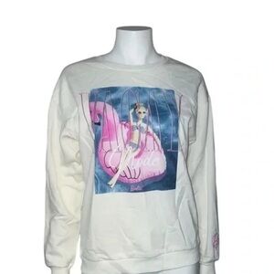 Barbie Sweatshirt Womens Long Sleeve Crewneck Sweater Size XXL Vacay Mode. NWT